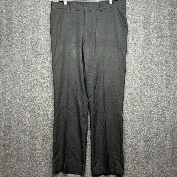 Perry Ellis Other - Perry Ellis Portfolio Men Pant 34x30 Black Polyester Blend City Fit Dress Pants